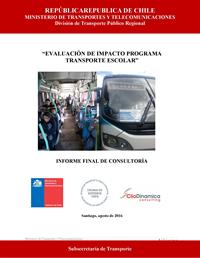 Informe Final Evaluación Impacto Programa Transporte Escolar - Portada Informe Final Evaluación Impacto Programa Transporte Escolar - Portada
